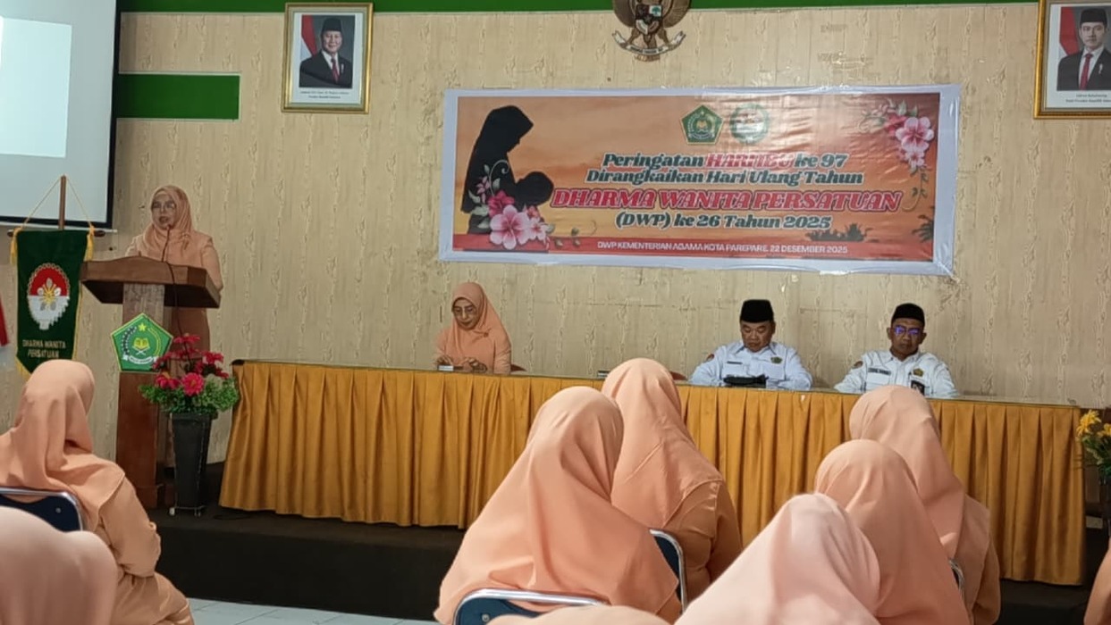 DWP Kemenag Parepare Gelar Peringatan Hari Ibu ke-97 Dirangkaikan HUT ke-26 DWP