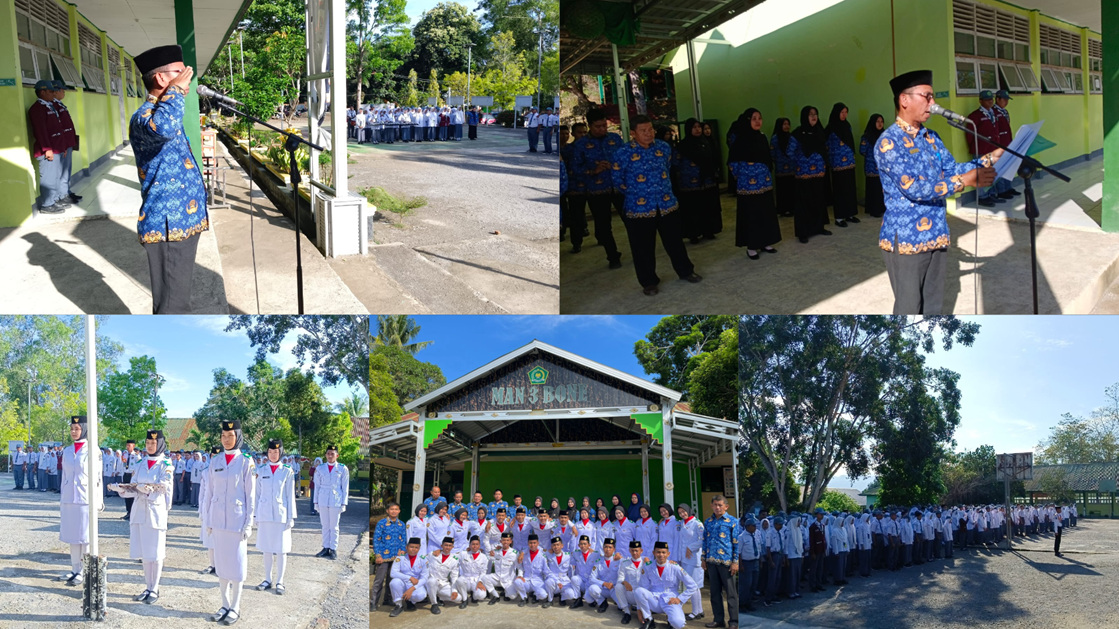 upacara peringatan hari sumpah pemuda ke 97 di MAN 3 Bone