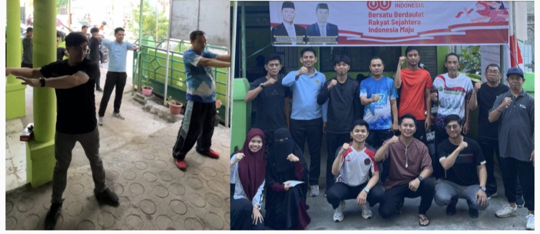 Senam Pagi di KUA Ujung Pandang Meriah Bersama Imam Kelurahan dan Mahasiswa PKL UMI, Dirangkaikan Lomba 17 Agustus