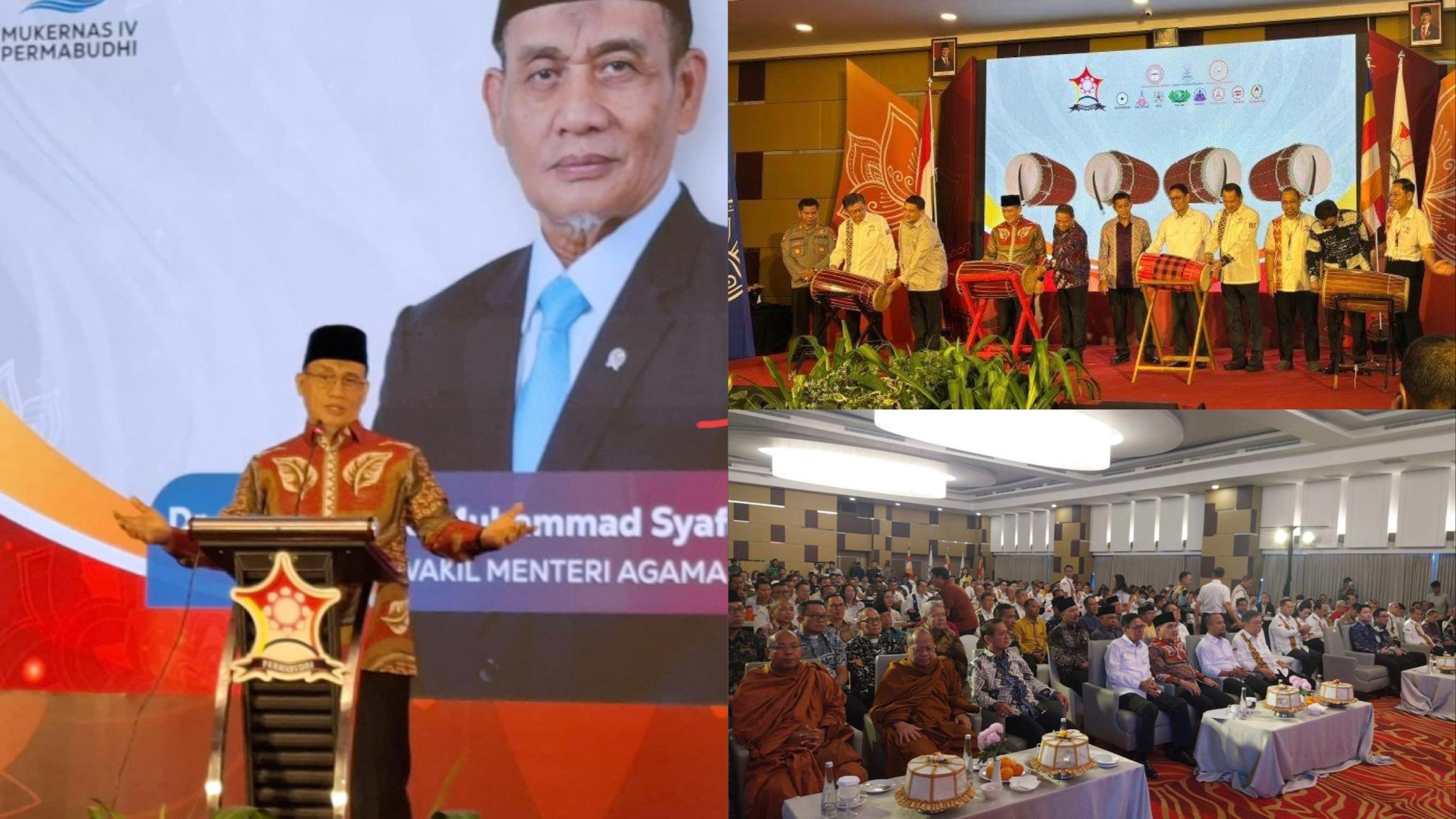 Wamenag RI Membuka secara Resmi Mukernas ke IV Permabudhi di Makassar