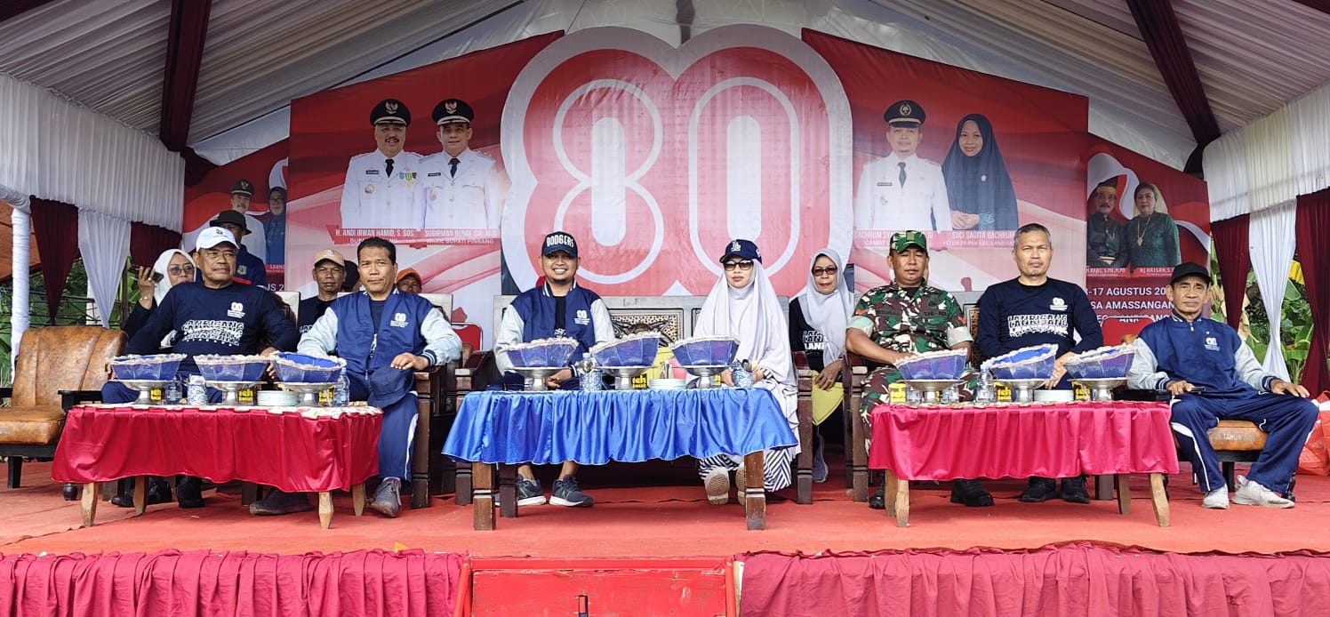 KUA Kecamatan Lanrisang Meriahkan Pembukaan HUT ke-80 RI di Desa Amassangang