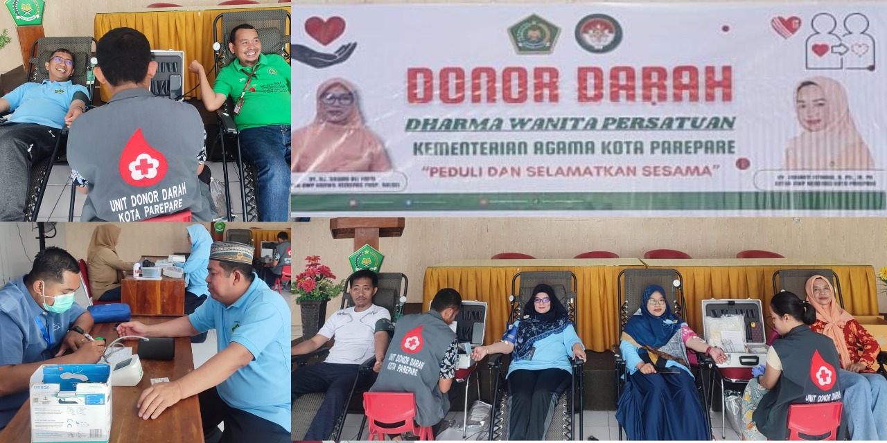 DWP Kemenag Parepare Gelar Donor Darah