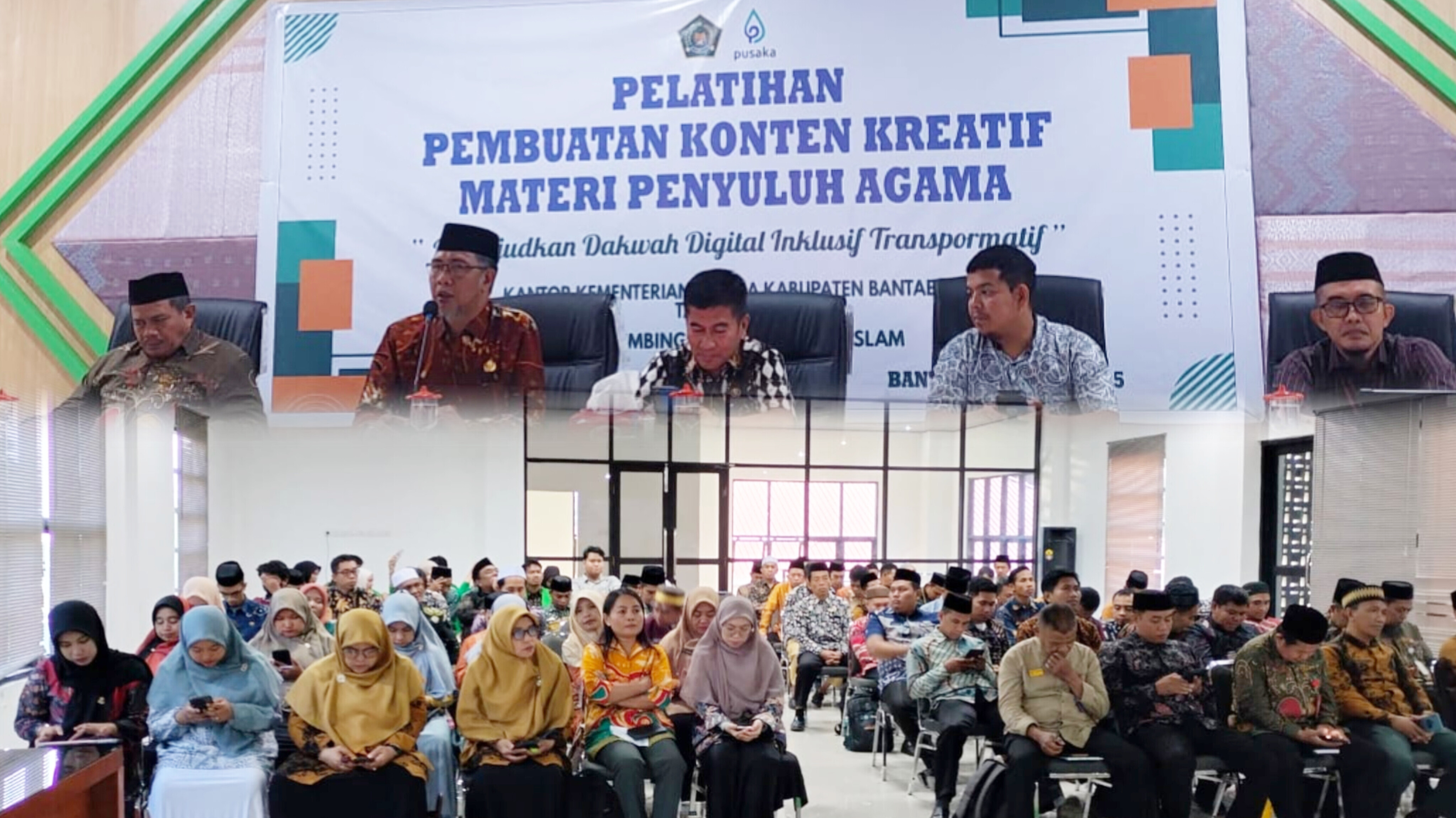 Kakan Kemenag Bantaeng Buka Pelatihan Konten Kreatif Materi Penyuluhan Agama di Gedung PLHUT pada Kamis, 10 Juli 2025 (Foto: Humas Kemenag Bantaeng)