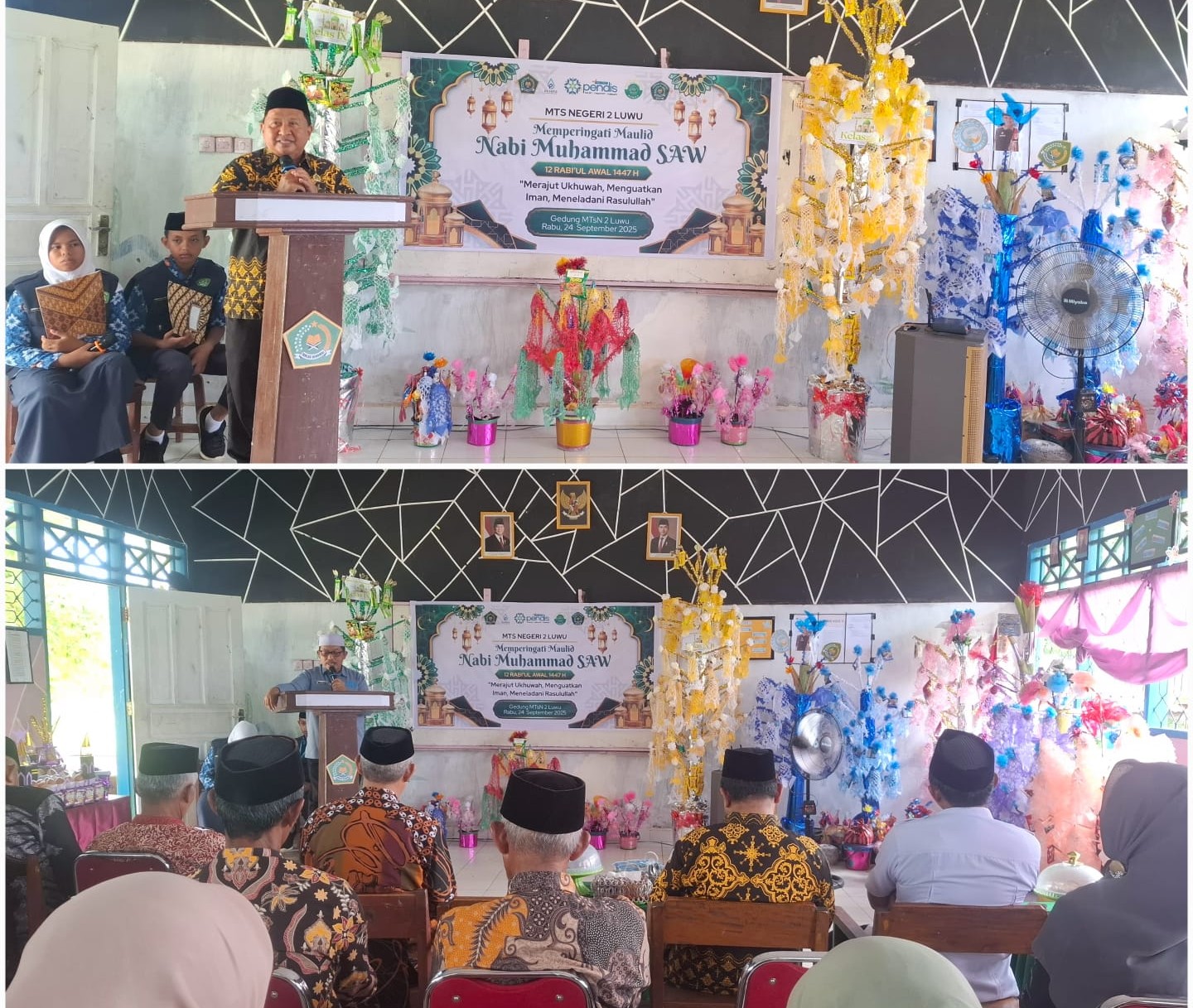 Drs. H. Armin, M.Sos.I, Bawakan Hikmah Maulid di MtsN 2 Luwu
