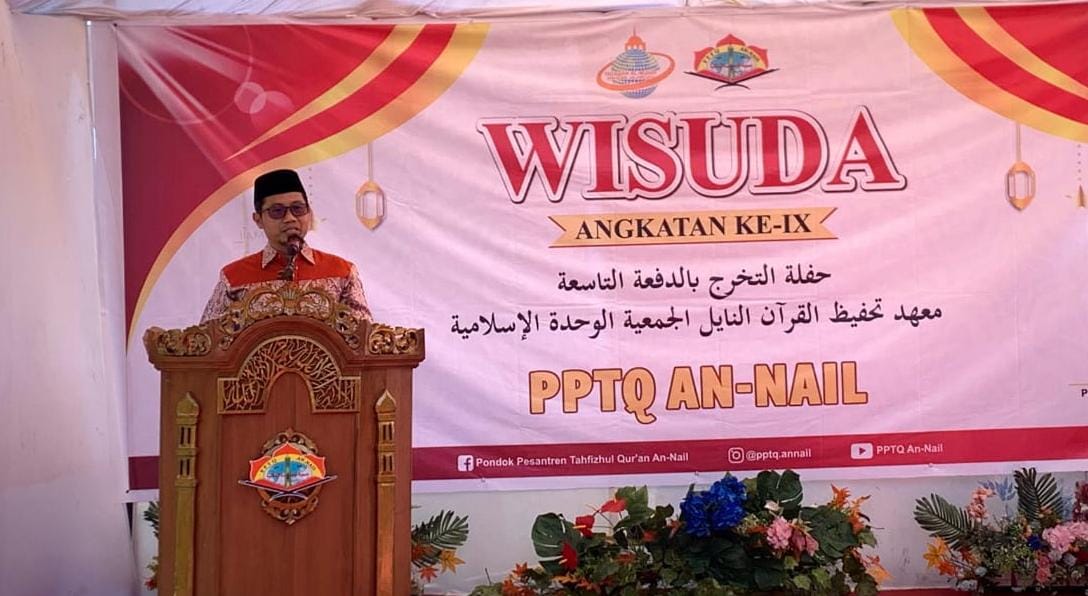 Kasi Pontren saat membawakan sambutan