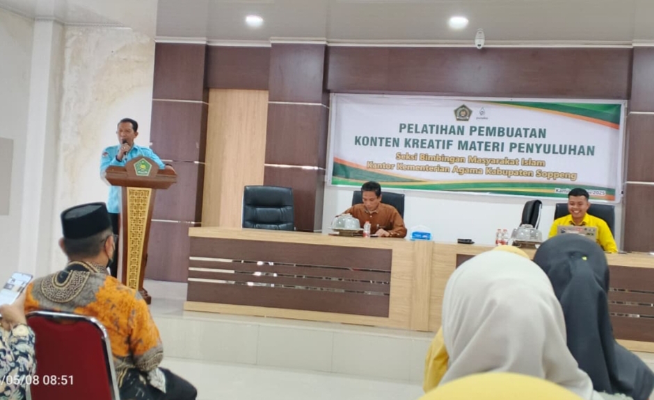 Sambutan Kepala Kantor Kemenag Soppeng Pada Pembukaan Pelatihan