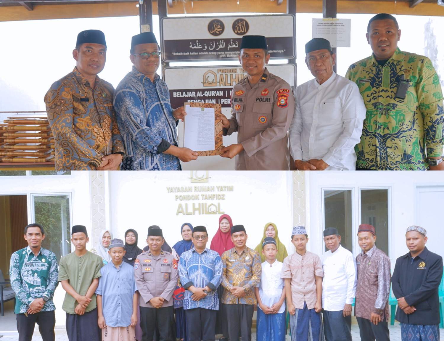 Kemenag Pangkep Serahkan SK Izin Operasional Yayasan Rumah Yatim Pondok Tahfidz Al-Hilal di Labakkang