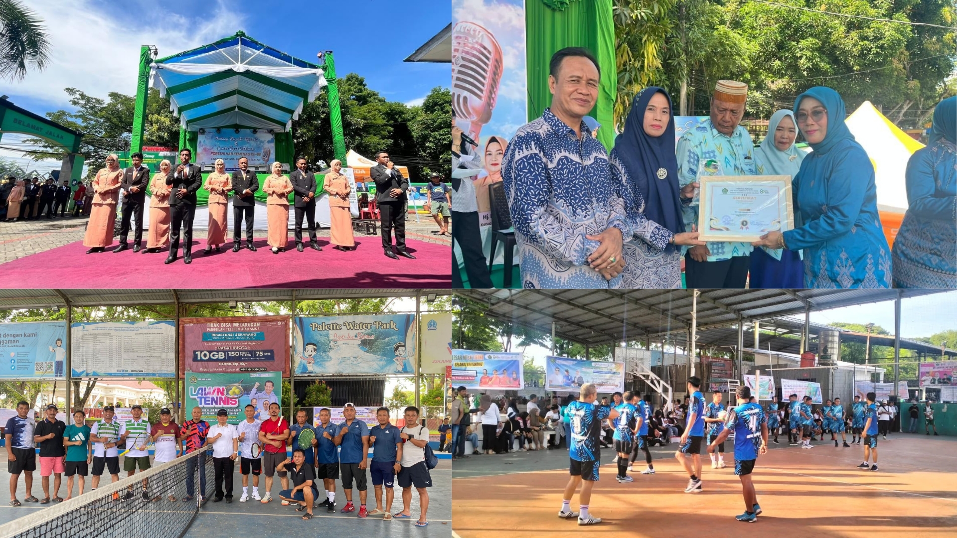 Kontingen Kemenag Bulukumba dalam HAB ke 80 Kementerian Agama Provinsi Sulawesi Selatan di Kabupaten Bone