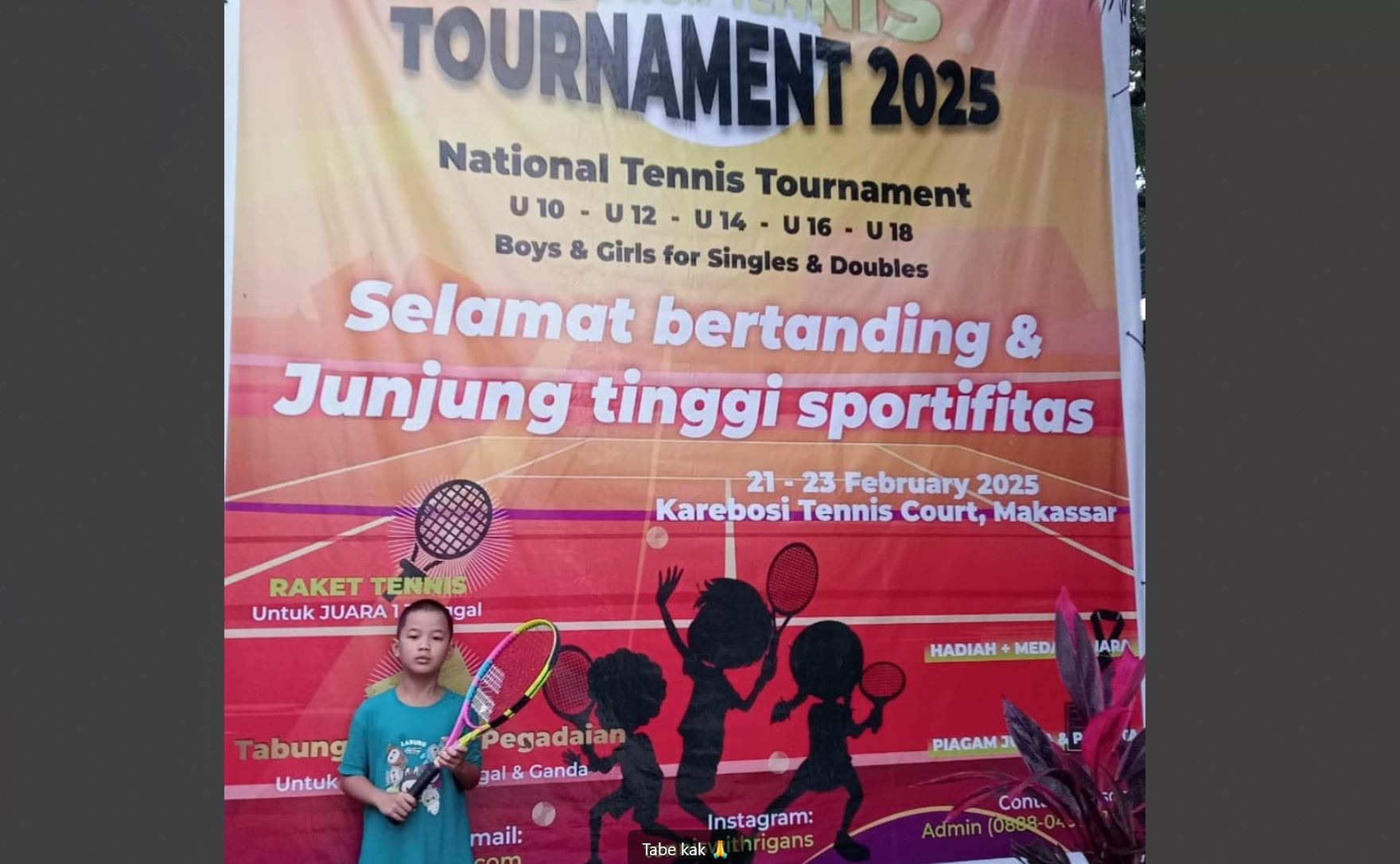 Siswa MIM To’kaluku Raih Juara Ketiga di RIGANS Junior Tennis Tournament 2025