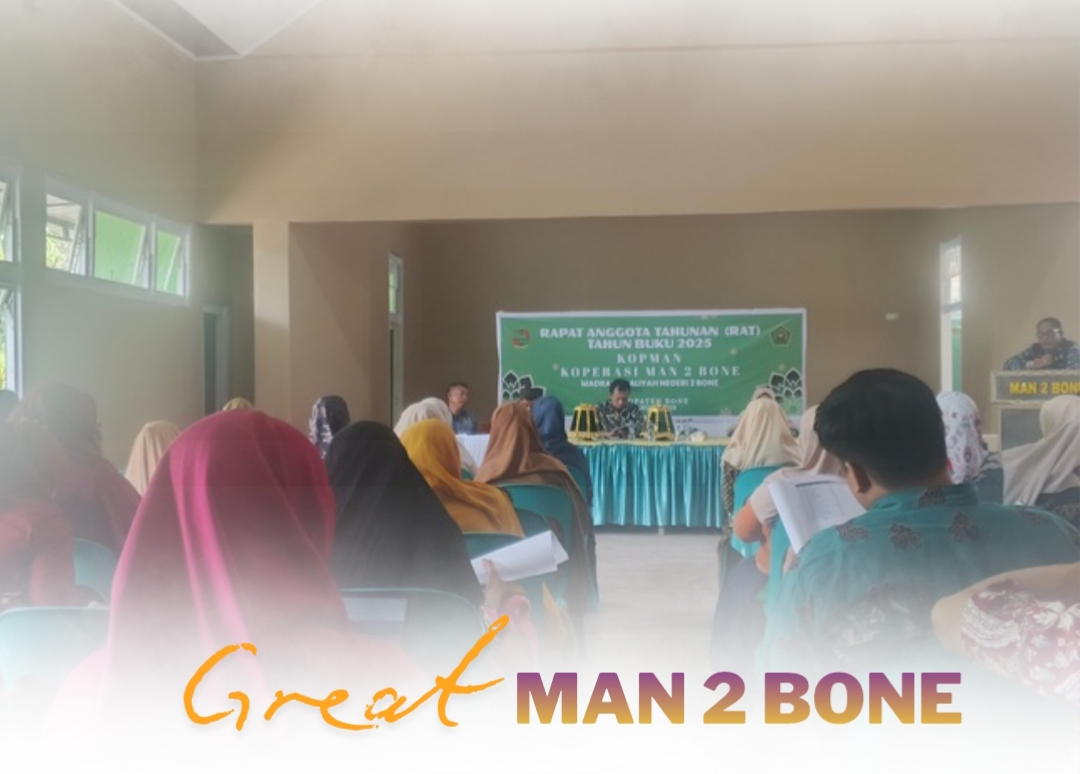 Koperasi MAN 2 Bone (Kopman) menggelar Rapat Aggota Tahunan (RAT) di Aula MAN 2 Bone, Kamis, 12 Februari 2026