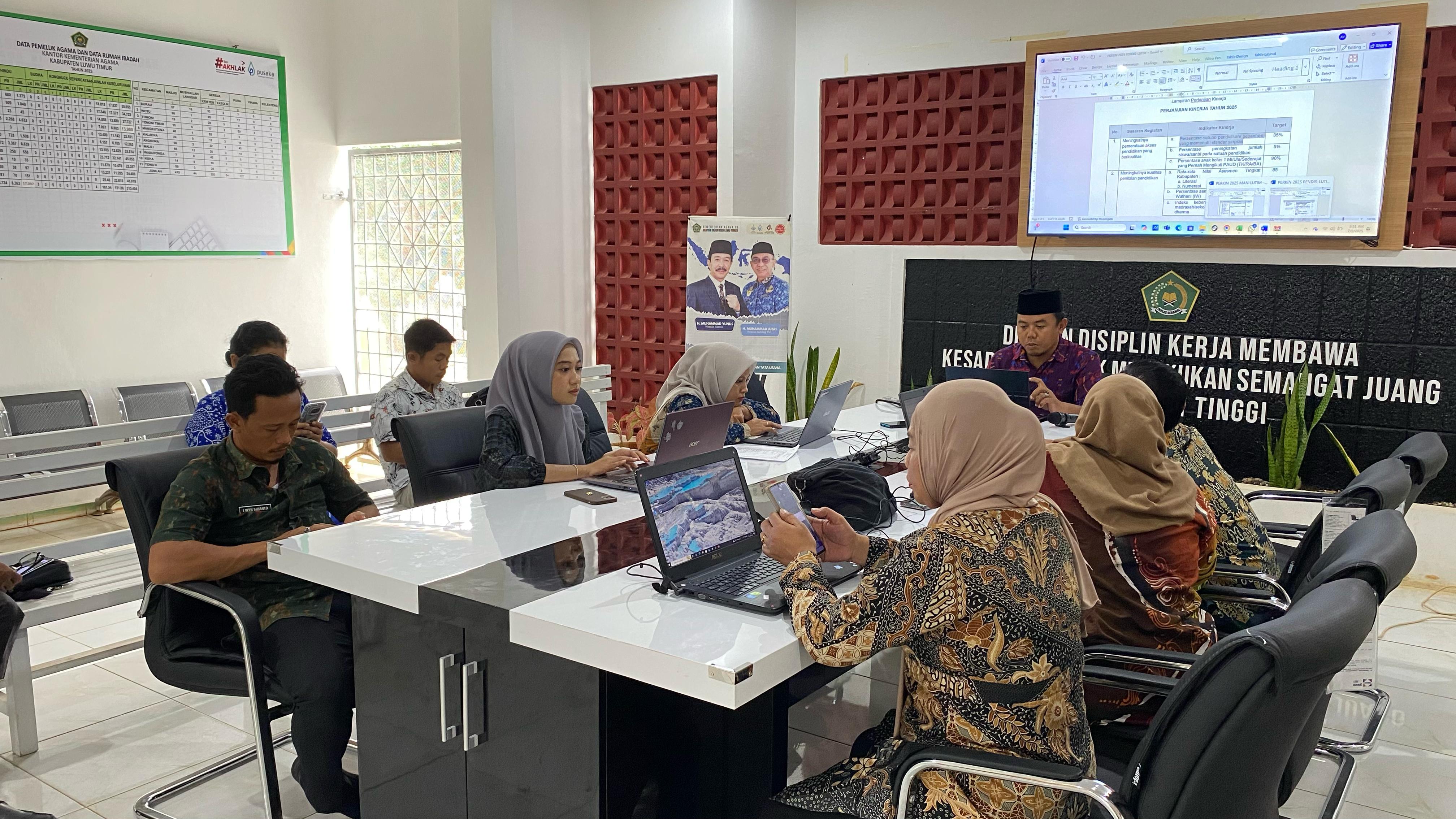 Rapat Satker Lingkup Kemenag Luwu Timur