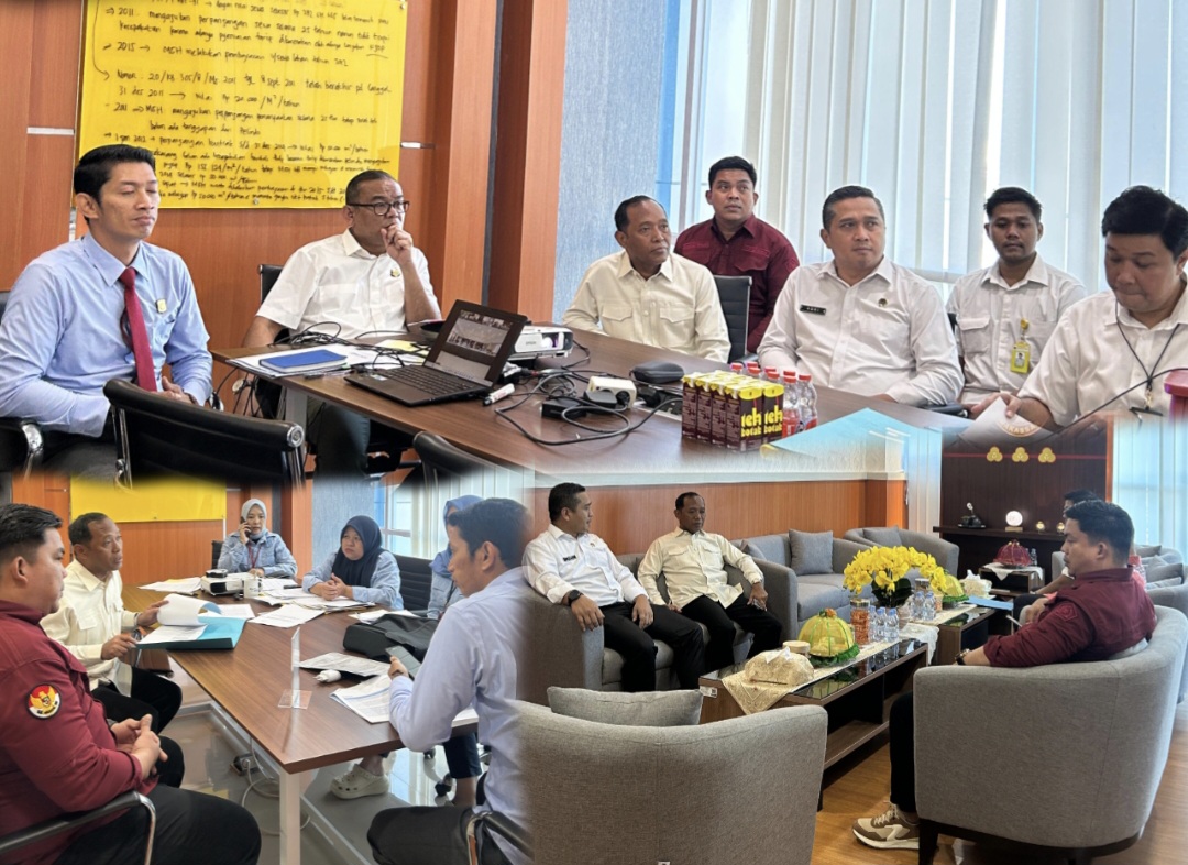 Foto Kakankemenag bersama Kepala BPN dan Kajari Kota Makassar