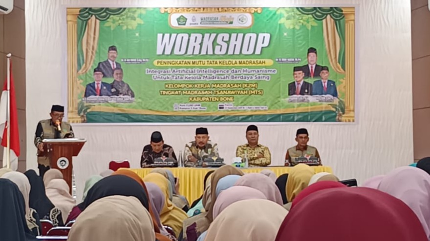 Kepala MTsN 1 Bone Ikuti Workshop Peningkatan Mutu Tata Kelola Madrasah