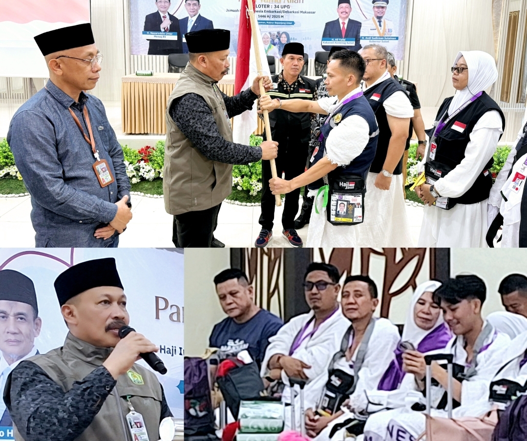 Kloter 34 Terbang Didampingi "Pak Mayor", Ini Pesan Ketua PPIH Embarkasi Makassar