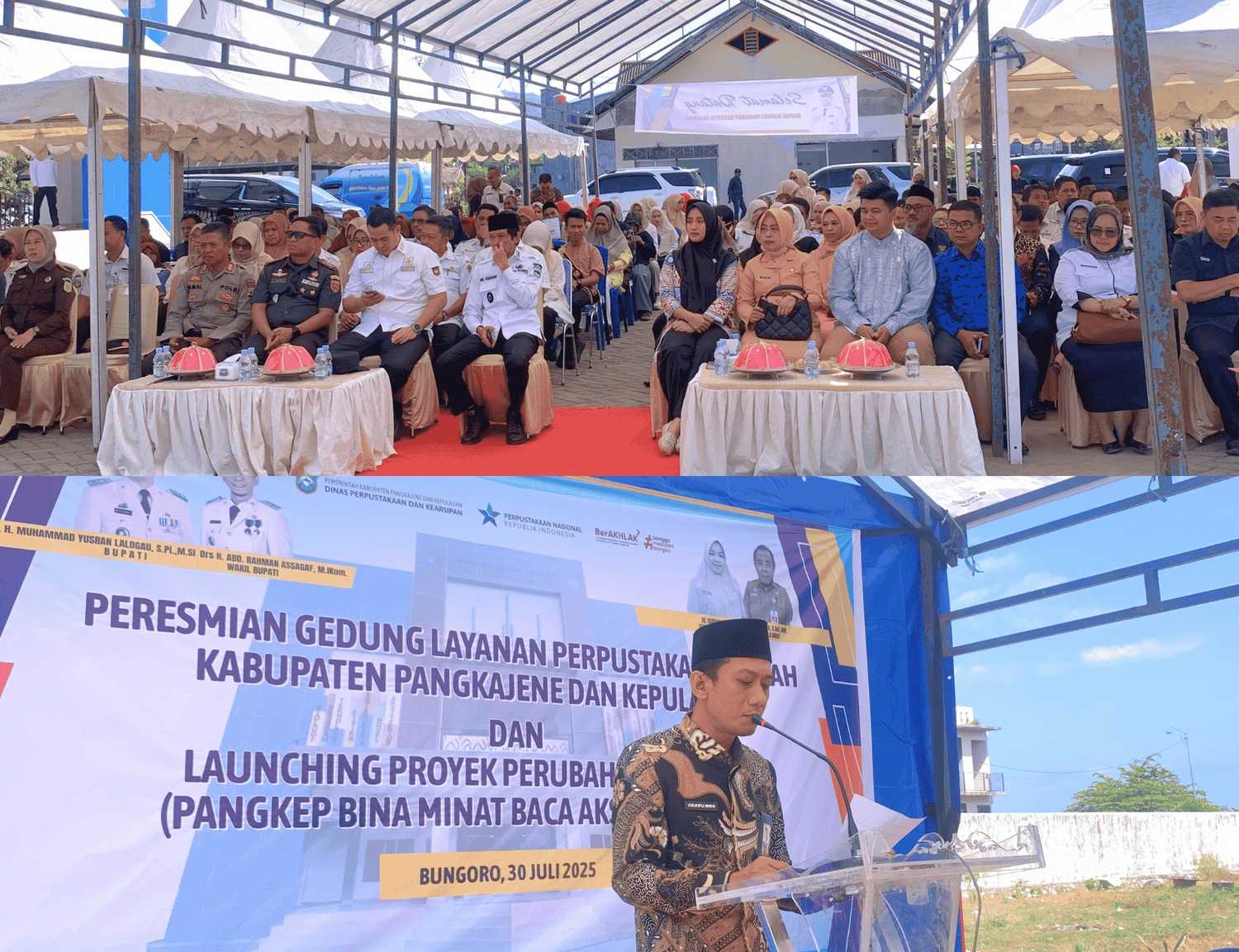 Dukung Literasi, Kemenag Pangkep Turut Hadir Peresmian Gedung Layanan Peresmian Daerah dan Launching Proyek Perubahan Pa’bicara
