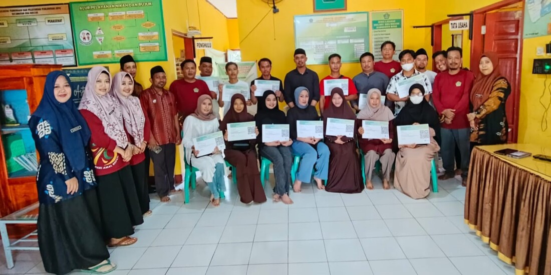KUA Dua Boccoe Gelar Bimwin sebanyak 7 Pasang Catin