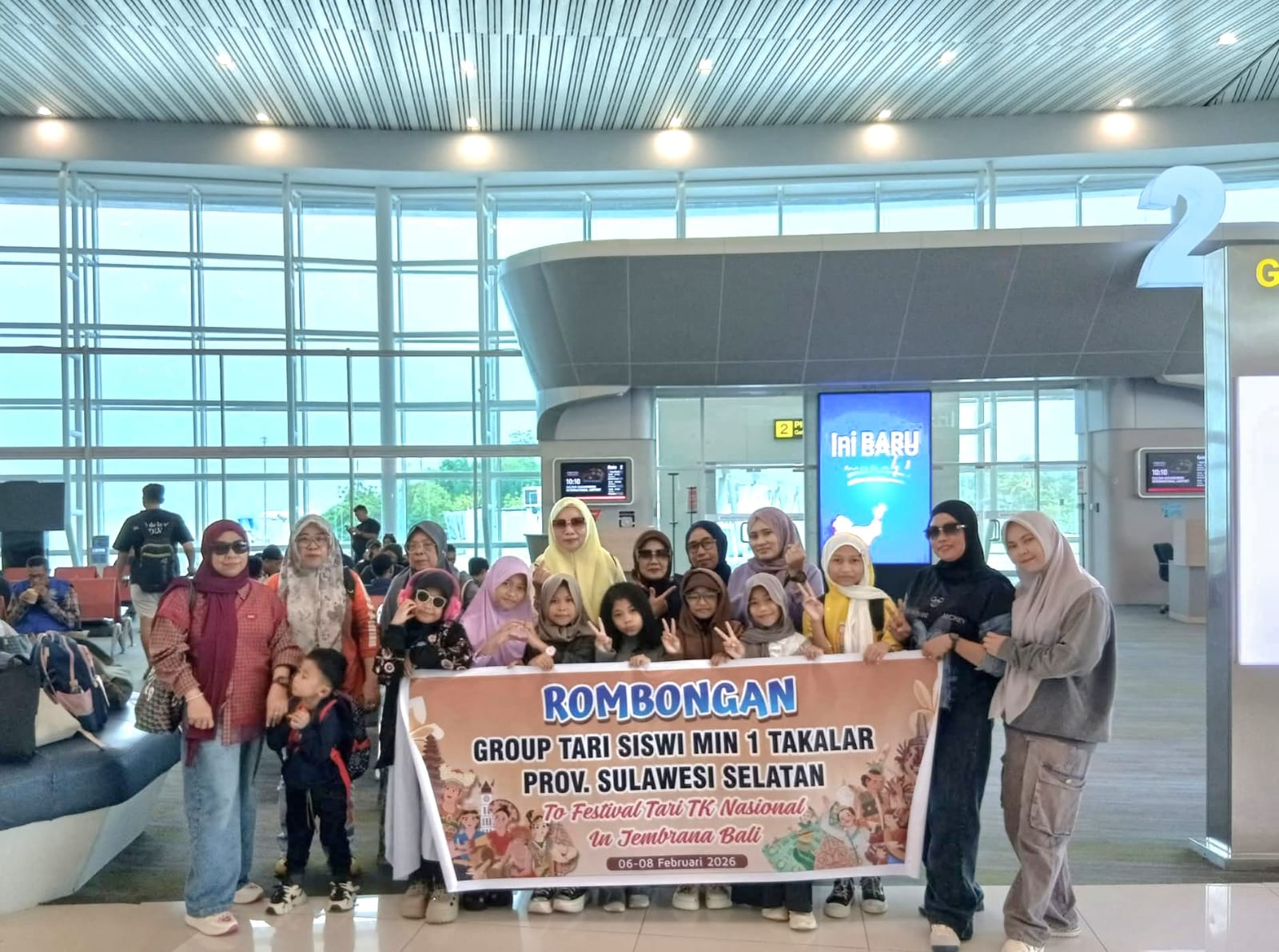 Utusan MIN I Takalar pada Festival Tari Jambore Nasional Pendidikan Non Formal dan Informal (PNFI) yang digelar di Kabupaten Jembrana, Provinsi Bali,