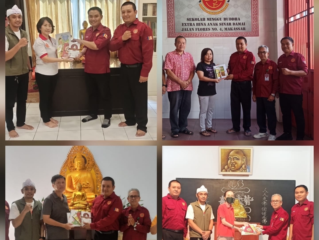 PERGABI Sulsel Bersama Pembimas Buddha Salurkan Buku Pembelajaran Sekolah Minggu Buddhis di Kota Makassar