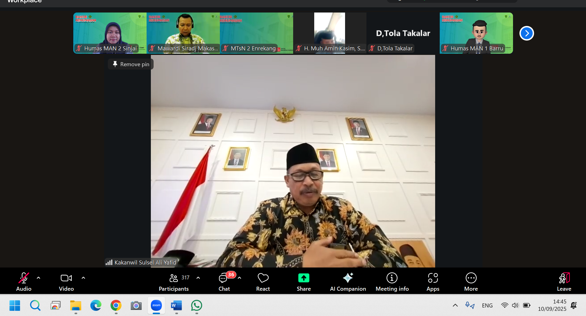 Humas MAN 2 Sinjai Ikuti Rakor Kehumasan Kanwil Kemenag Sulsel