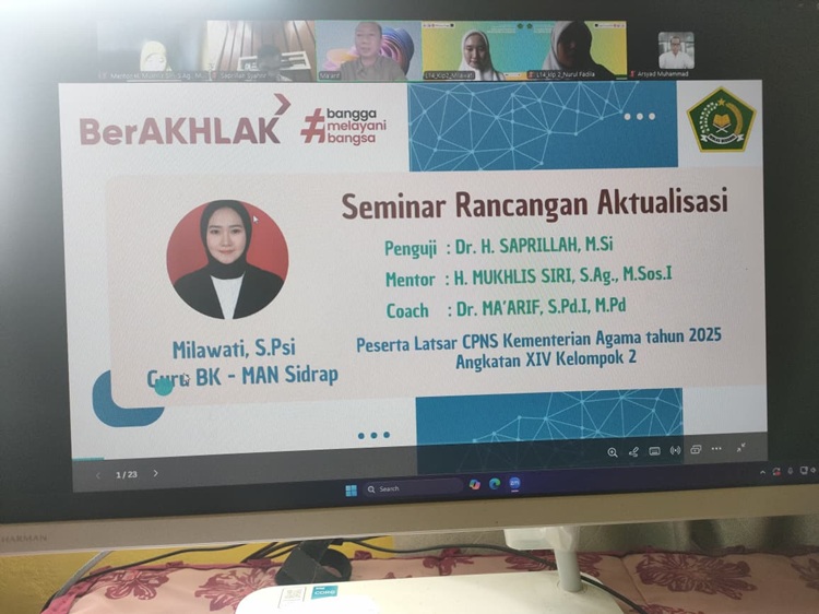 BDK Makassar Gelar Seminar Aktualisasi Latsar CPNS, Peserta dari MAN Sidenreng Rappang Ikut Berpartisipasi