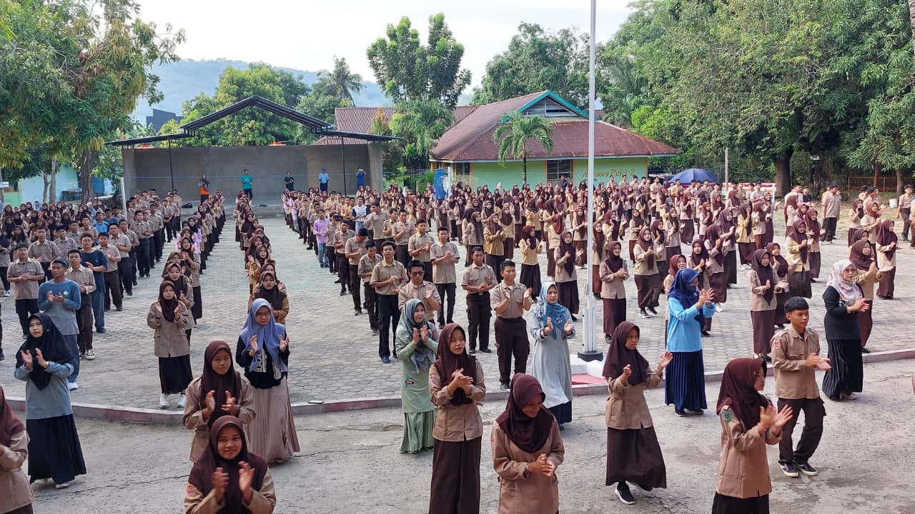 Olahraga Senam Pagi di MAN 2 Kota Parepare