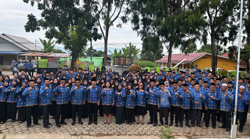 Hari yang Unik di Kemenag Lutim, Upacara HKN lebih hidup dengan ASN Baru