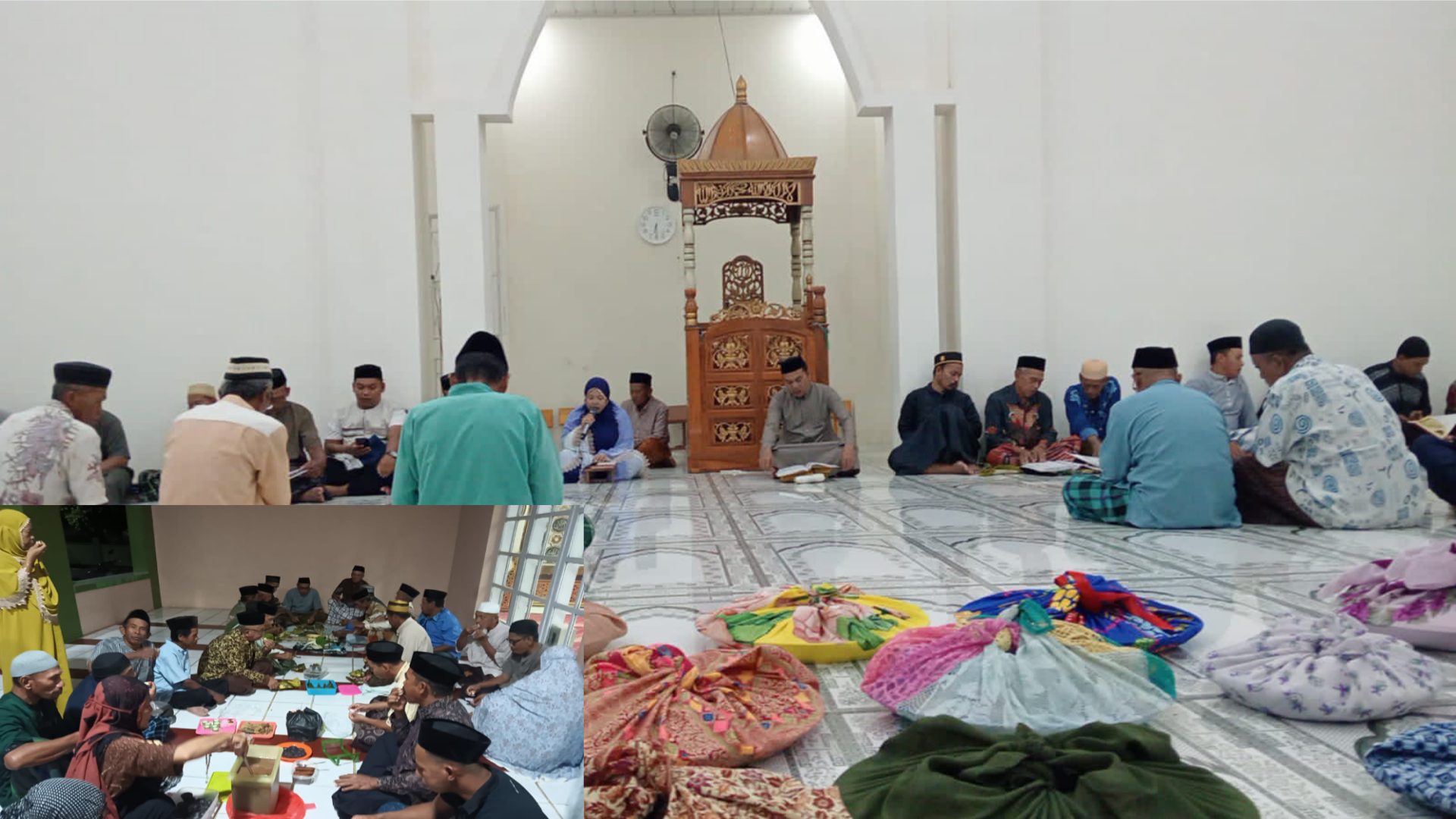 jamaah masjid Nurul Ilahi mengikuti Zikir dan Doa bersama