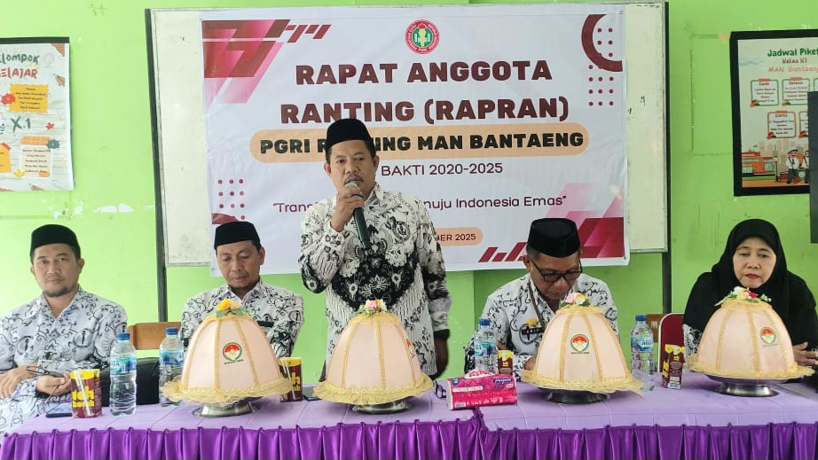 PGRI MAN Bantaeng Gelar RAPRAN Masa Bakti 2020-2025 pada Senin, 27 Oktober 2025