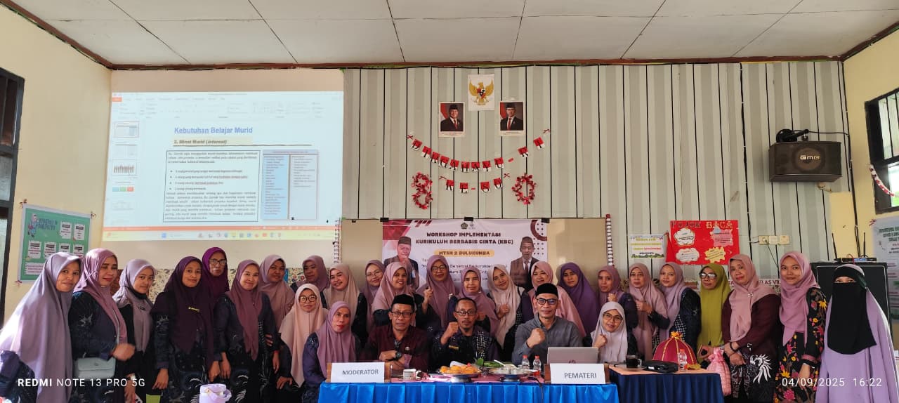 Suasana Workshop Workshop Kurikulum Cinta dan Pembelajaran Mendalam di MTsN 2 Bulukumba
