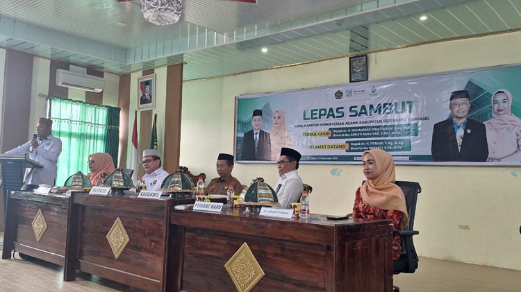 Lepas Sambut Kepala Kemenag Sidrap Berlangsung Hangat, Dihadiri Perwakilan Bupati dan Kakanwil Kemenag Sulsel