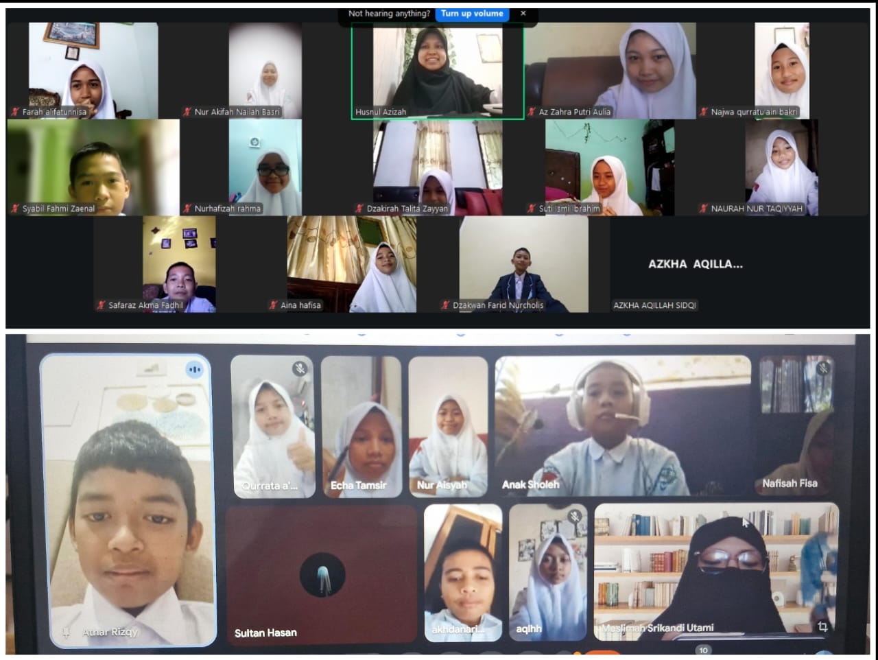 Para siswa saat daring