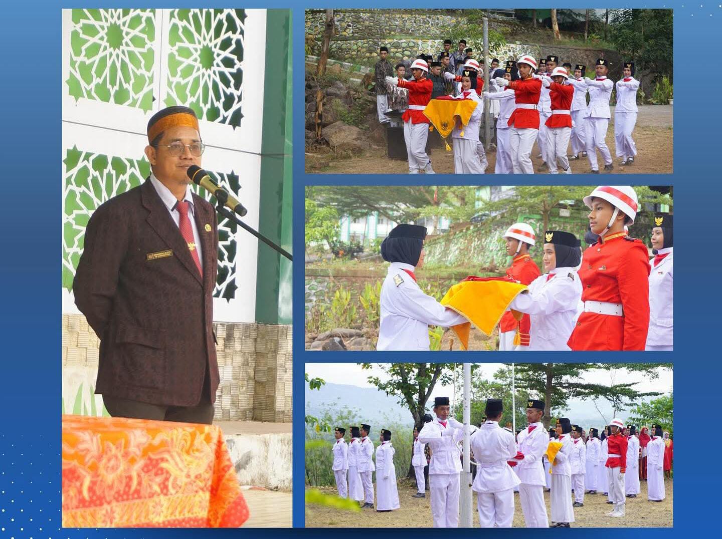 Suasana upacara 17 Agustus di MAN IC Gowa