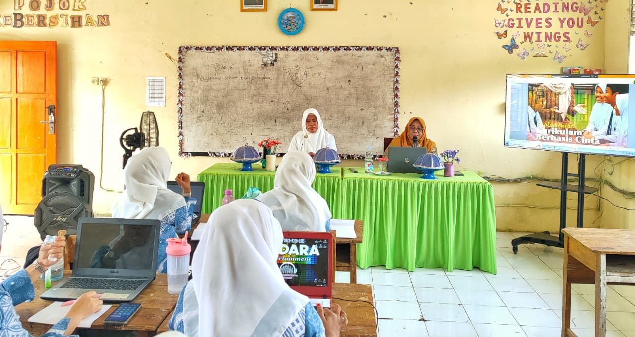 Suasana orkshop Penyusunan RPP atau Modul Ajar Berbasis Panca Cinta KBC