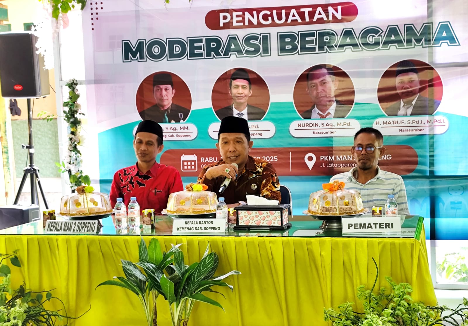 Suasana kegiatan penguatan moderasi beragama di MAN 2 Soppeng yang dihadiri Kepala Kemenag Soppeng