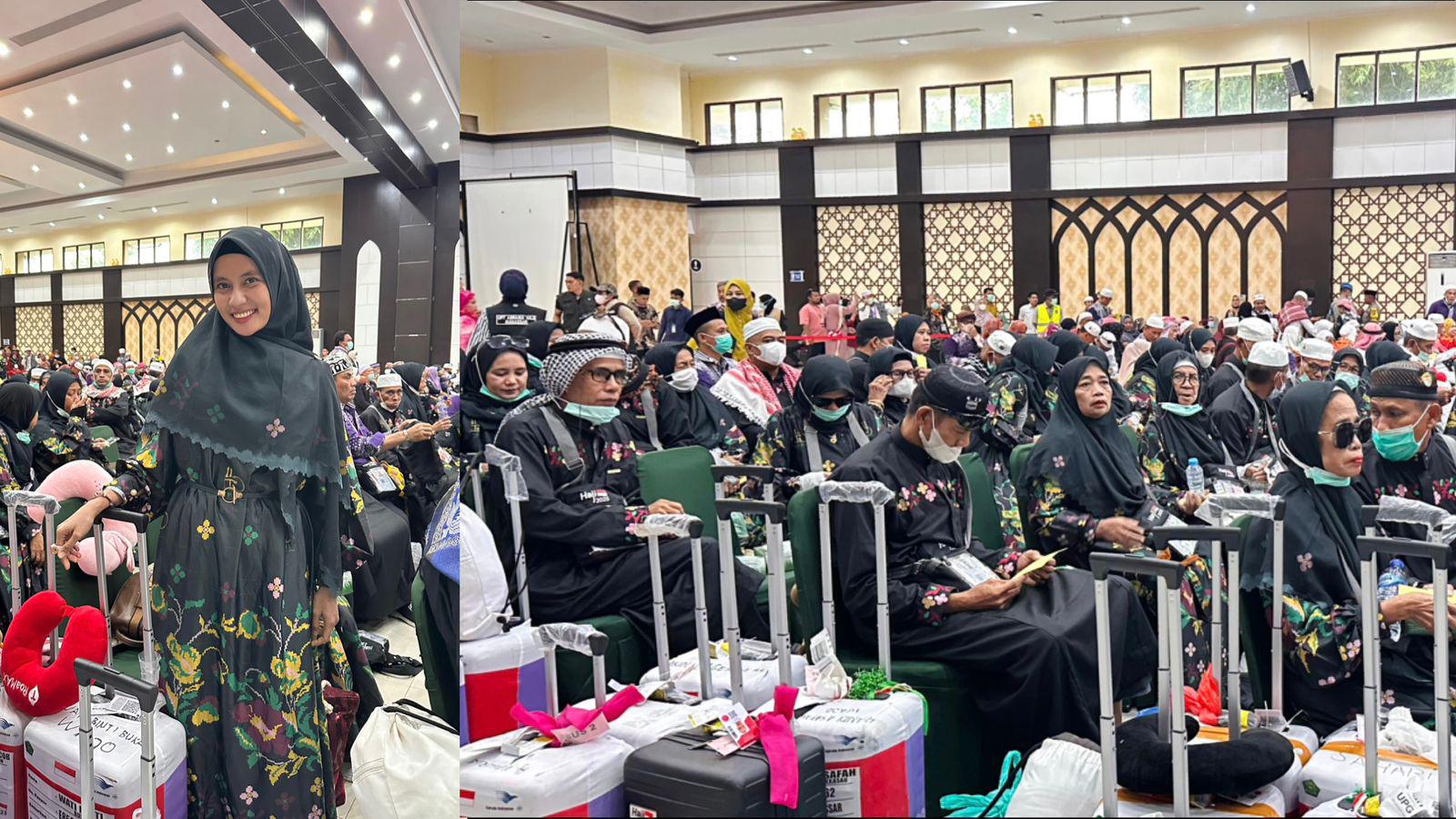 Kloter 31 UPG Tiba di Makassar, Jemaah Asal Wajo Curi Perhatian dengan Seragam Kompak