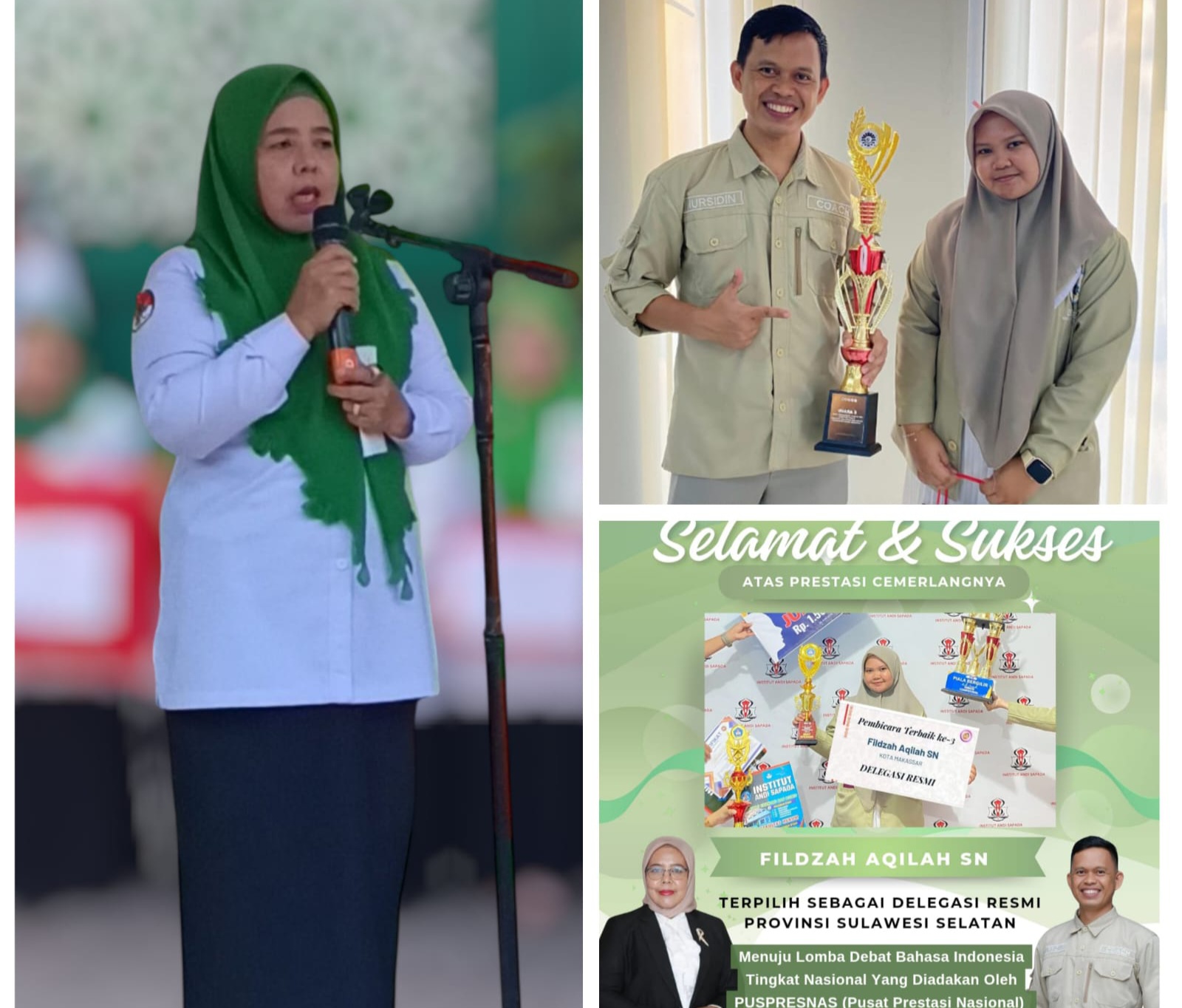 Siswi MAN 1 Kota Makassar Raih Juara 1 LDBI Provinsi Sulawesi Selatan, Siap Wakili ke Tingkat Nasional di Yogyakarta