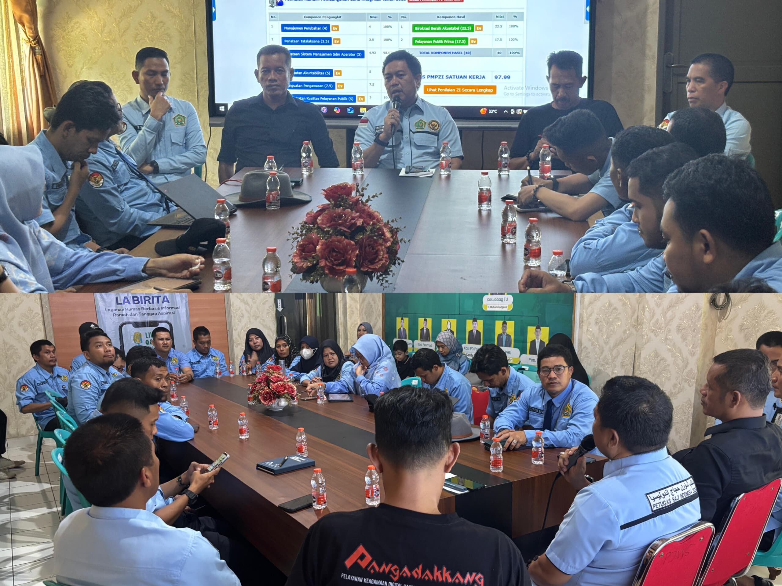 Suasana pertemuan di ruang rapat