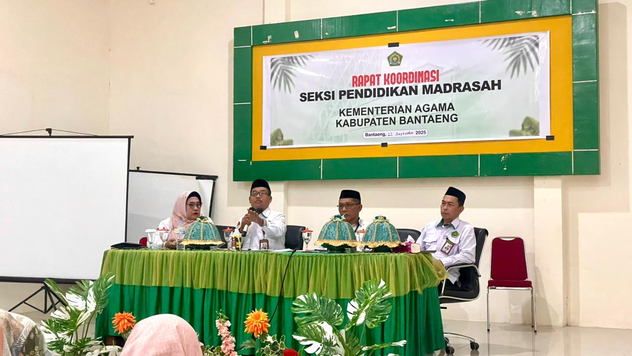 Rakor Seksi Penmad Kemenag Bantaeng, Ajak Dukung Anak yang Mewakili Bantaeng di OMI Tingkat Provinsi (Foto: Humas Kemenag Bantaeng)
