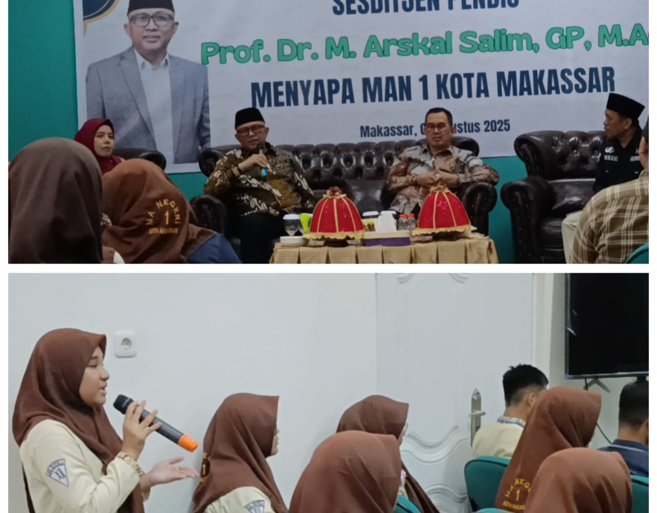 Wakili Indonesia ke China! Nabila Siswi MAN 1 Kota Makassar Disapa Langsung Sesditjen Kemenag RI