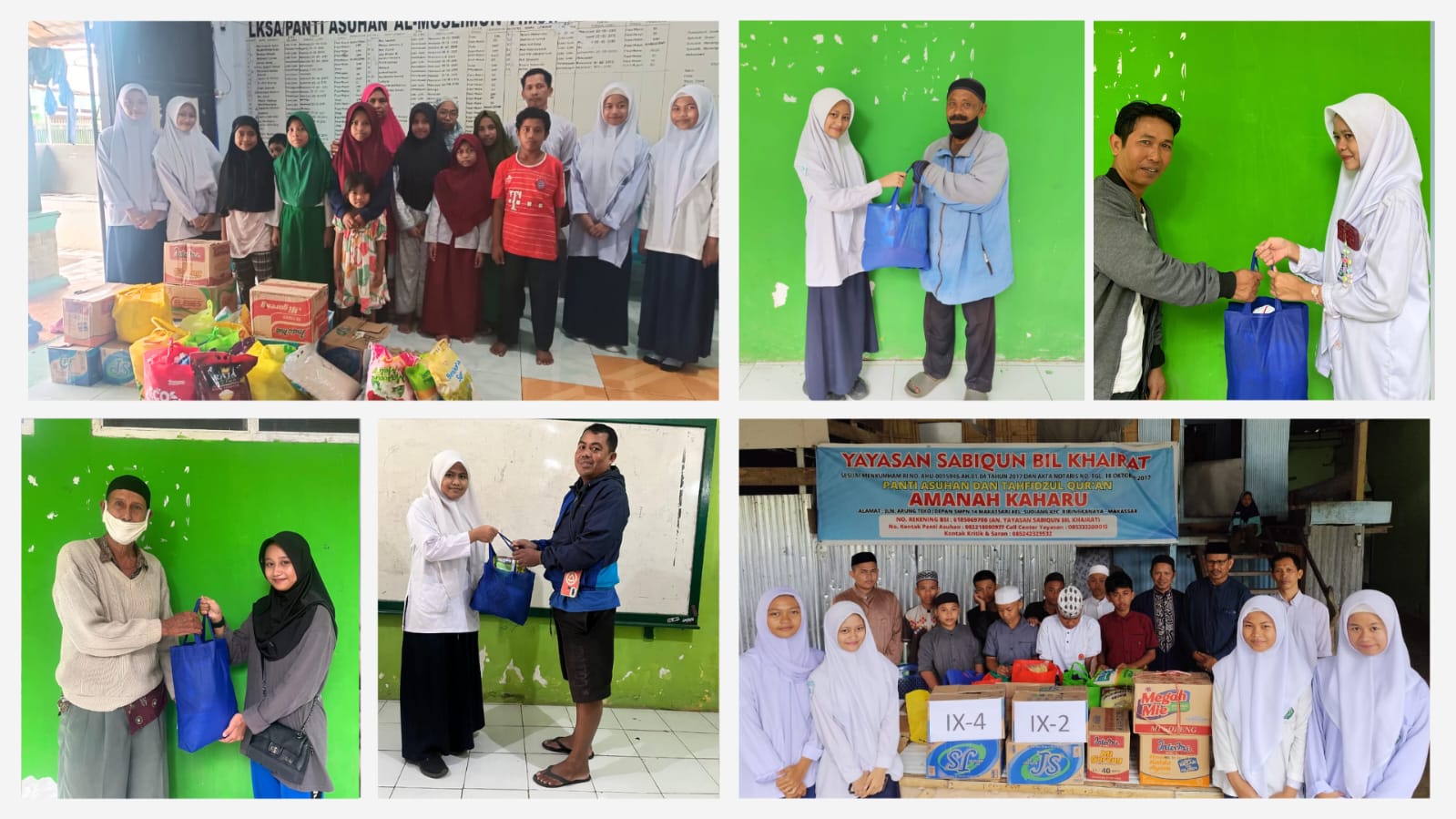 Siswa Siswi MTsN 2 Kota Makassar Saat melakukan bakti sosial