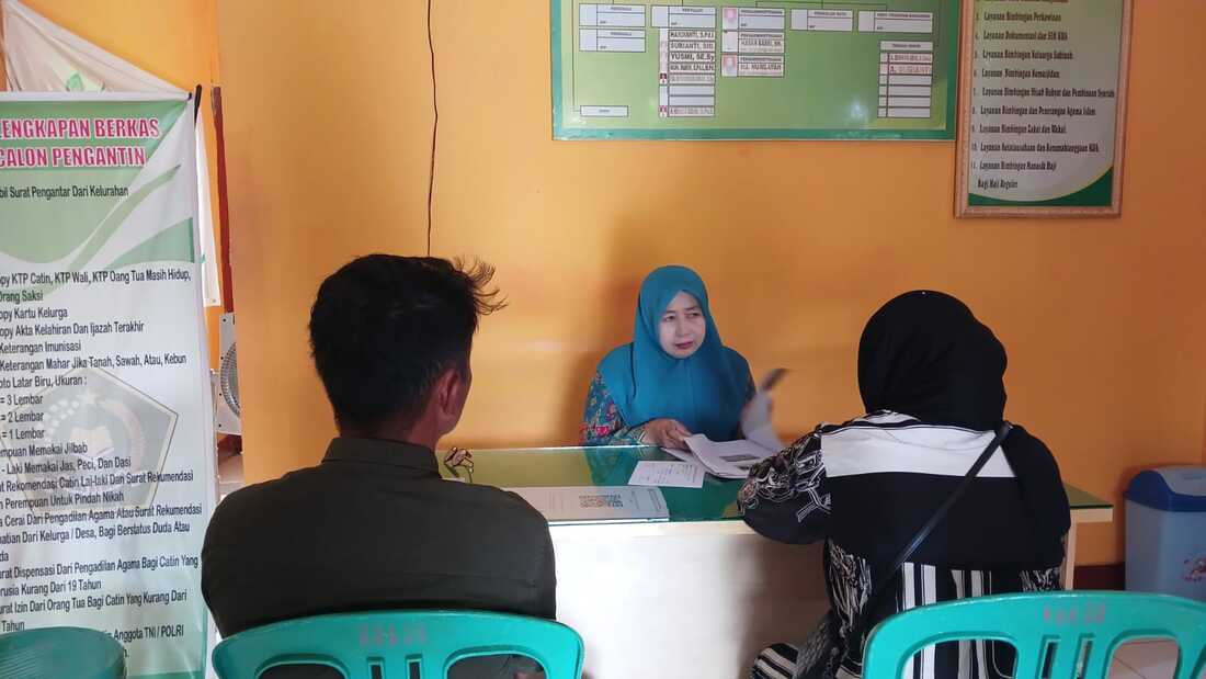 pemeriksaan berkas bagi kedua calon pengantin