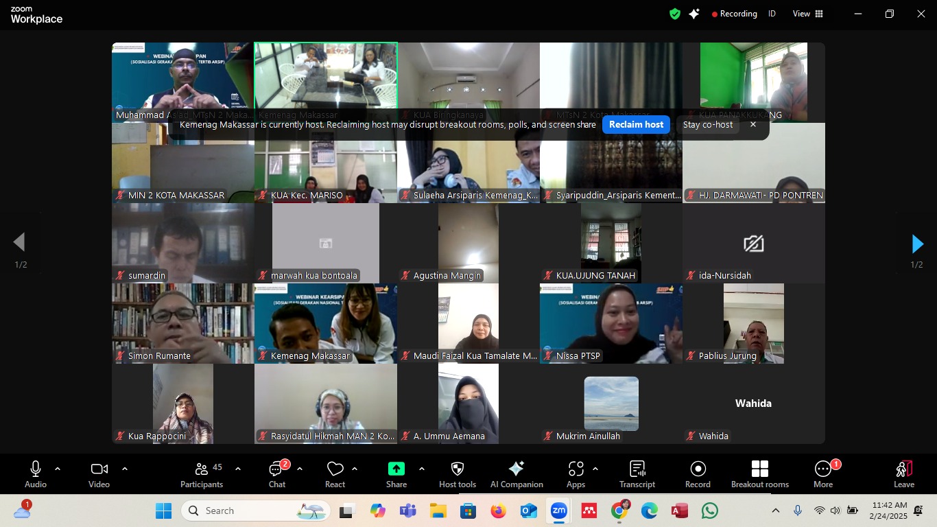 Foto Saat Webinar virtual Zoom