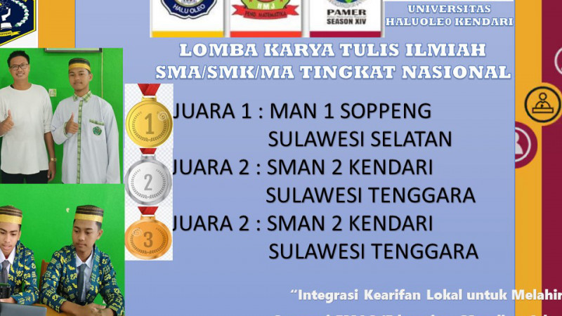 MAN 1 SOPPENG SABET JUARA 1 LOMBA KARYA ILMIAH TINGKAT NASIONAL