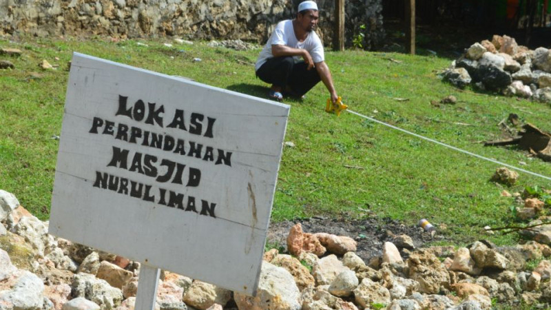 Pengukuran Kiblat Lokasi Pemindahan Masjid Nurul Iman