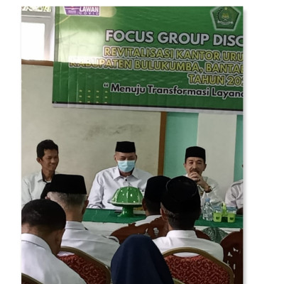 Kasi Bimas Islam Kemenag Bantaeng Bersama staf ikuti FGD Revitalisasi KUA