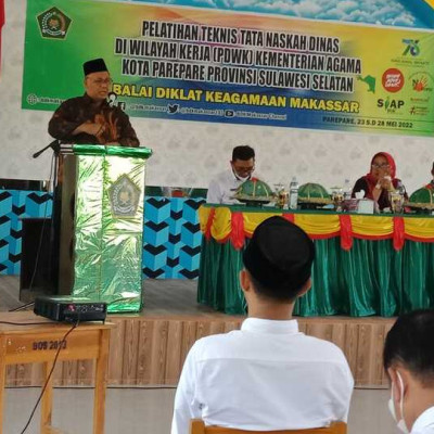 Sekretaris Balitbangdiklat Buka Resmi PDWK Kementerian Agama Kota Parepare