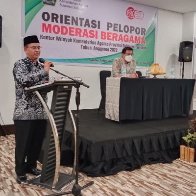 Kakanwil Kemenag Sulsel Buka Orientasi Pelopor Moderasi Beragama Angkatan Ketiga