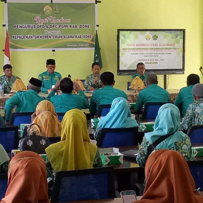 Pro Aktif Guru MTsN 2 Bone Pada Rapat Koordinasi DPD PGMI Kabupaten