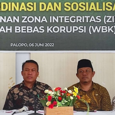 Agen Perubahan Zona Integritas MTsN Kota Palopo Hadiri Rakor & Sosialisasi Pembangunan ZI dan WBK