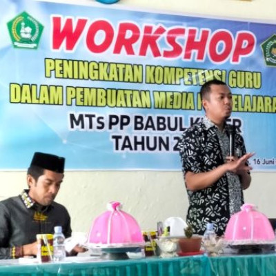 Bawa Materi Workshop Media Pembelajaran MTs. PP Babul Khaer, Dr. Andi Muhammad Asbar: Peran Guru Tak Akan Tergantikan!